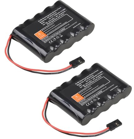 Vqxmhrpw 6V Radio Receiver Battery,Compatible For Futaba RC Toy Car Airplane Helicopters Servo Controller Radio Transmitter(2pcs)
