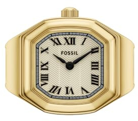 Fossil Harlow Damen 16MM Goldfarbene Edelstahlringuhr, ES5446
