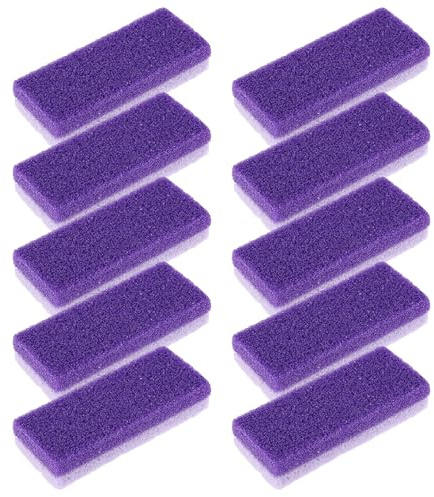 Dissolvant de callosités pour les pieds, 10 pièces pierre ponce pour les pieds, dissolvant de callosités des outils pédicure en PU pour gommage des et élimination peaux mortes (vio