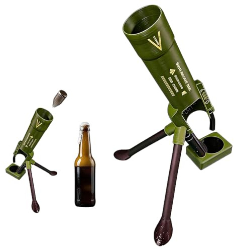 Ouvre-bouteille en forme de mortier pour bouteille de bière, lance-capsules de 51 mm à usage intensif, ouvre-bouteille tactique à pression, ouvre-bouteille de style militaire pour bar, bureau