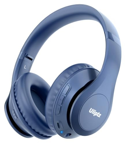 Uliptz Wireless Headphones Over Ear, 65 Hrs Playtime Bluetooth Headphones | Bluetooth 6.0, 6 EQ Modes, HiFi Stereo, Microphone, Deep Bass, Foldable Lightweight for Travel, Office, Laptop, Work