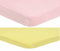 Dudu N Girlie Chicco Next to Me Crib Sheets Fitted 51 x 85 | Nexttome Crib Sheets | Hypoallergenic Toddler Bed Sheet Breathable Easy Care | Junior Bed sheets (Pack of 2, Pink & Yellow)