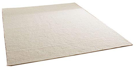 Steffensmeier Handwebteppich Benin aus 100% Schurwolle in Creme, mit Fusselstopp, Größe: 170x230 cm
