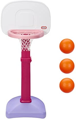 Little Tikes Ensemble de Basket Rose - Jeu de Basketball pour Enfants de 18 Mois à 60 Mois - Inclut Panier et Support - Développe la Motricité et la Coordination - Rose Gold