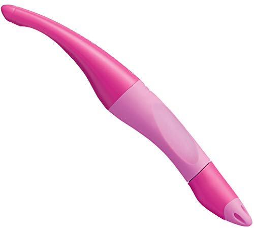 STABILO - Ergonomischer Tintenroller für Linkshänder - EASYoriginal in hell-/dunkelpink - Einzelstift - Schreibfarbe blau (löschbar) - inklusive Patrone