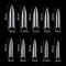Mwoot 600 pcs Stiletto Faux ongles Kits, Naturelle Demi Coque Acrylique Faux ongles, 10 tailles pour Femmes DIY les salons de vernis à ongles, French Nail Tips (Clair)