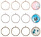 OLYCRAFT 15 Stück Gold/Platin/Antik Bronze Runde Offene Lünette Charms für Harz Legierung Rahmen Anhänger Farbbeständige Hohle Harzrahmen Mit Schleife Für Halsketten Ohrringe Schmuckherstellung