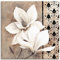 ARTLAND Wanddeko Leinwand Bilder Wandbild 50x50 cm Quadratisch Blumen Blüte Magnolie Pflanzen Gemälde Shabby Chic U1TI