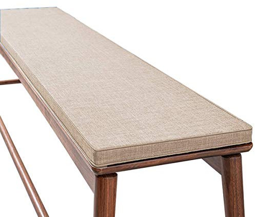 ZINN Weichschaum-Bankkissen, 3 cm dick, für Küche, Bank, Garten, Schaukel, Sitzkissen, Liegestuhl-Matte für drinnen und draußen, abnehmbarer Bezug, 180 x 35 cm, Beige