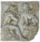 Oedipus and Sphinx Plakette Relief Wanddeko Skulptur Steinguss Griechische Mythologie