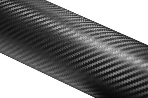 BkWrapping Pellicola Adesiva per Auto Carbonio Nero Opaco 3D, Pellicola Rivestimento Protezione Adesiva, Car Sticker Wrapping (50cm x 150cm)