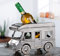 GILDE MF Megafuchs Flaschenhalter Wohnmobil aus Metall silberfarben Breite 30.5cm Handarbeit Wohnwagen Camping