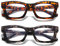 Hubeye 2er-Pack Retro Lesebrille für Damen Übergröße Anti-Blaulicht-Computerlesegerät Katzenauge Rahmen Modische Damenbrille 3.00