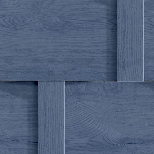 Belgravia Decor Harrow Weave Wood Panel Wallpaper Blue Debona 6737