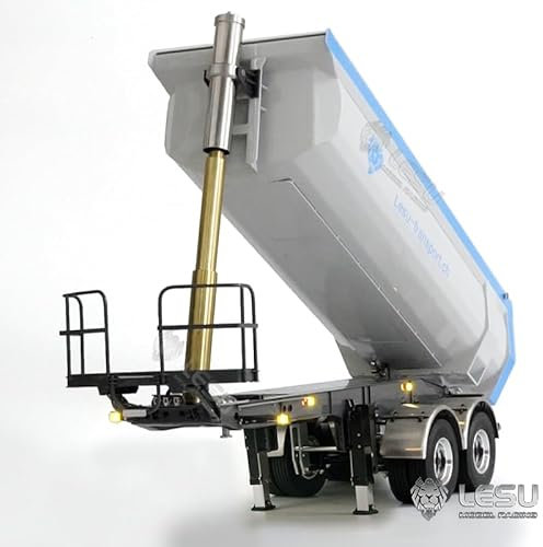 LESU Metal RC Hydraulic Dumper Semi Trailer Pump Compatible With Tamiya 1/14 Lifting Electric Legs Tractor Truck Unassembled DIY Hobby Model