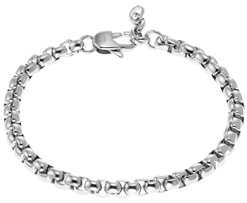 Fossil Bracelet pour homme, bracelet à chaîne en acier inoxydable
