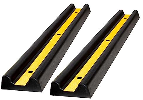 Rubber Protector - Black | 100 CM Reflective Garage Car Door Protector Guard for Safety Parking | Vehicle Impact Guard for Walls, Parking areas, Warehouses (2 Pcs)