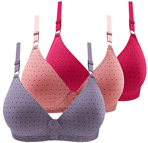 CSWH 3er Pack BHS Damen Ohne Bügel Push Up BH Set Frauen Sexy Bustier Crop Top Sport-BHS Trainings-BH mit verstellbarem für Alltag Yoga Fitness Sport Outdoor