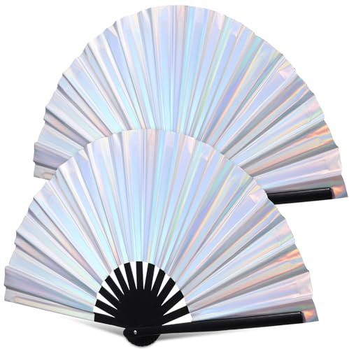 IMIKEYA 2pcs Hand Fans for Weddings Symphony Kung Fu Fan Decorative Folding Smooth Operation