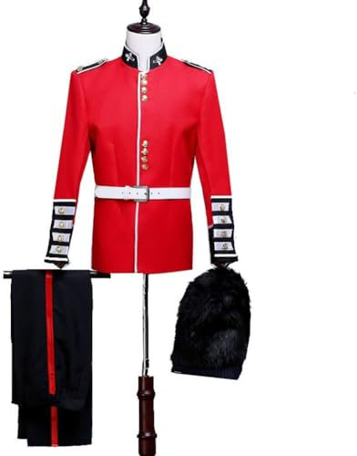 Fopytu British Royal Guard Cosplay Kostüm William Soldiers Cosplay Uniform Set Cap Carnival Halloween Outfits Für Erwachsene Kinder