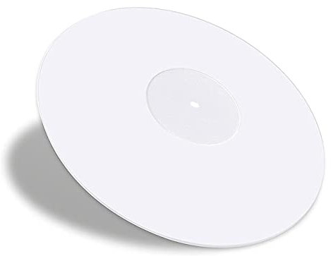 Kochenty Acrylmatte für Plattenspieler für Vinyl-Plattenspieler, 2,5 mm dick, bietet einen besseren Bass, Matte für 30,5 cm (12 Zoll) (weiß)