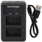 Chargeur de Batterie NP FW50, Double Chargeur USB 5V avec Affichage de Puissance pour Batterie D'appareil Photo A6000 A6400 A7m2 A7r2 A6300 A6100 A5100 Zve10