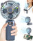 Ventilateur Portable,Ventilateur de Poche Rechargeable,Mini Ventilateur à Main USB 5 Vitesse,Petit Ventilateurs Portatif Silencieux avec Affichage LED,Hand Fan Pliable Pour Bureau,Voyage,Camping-Bleu