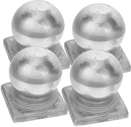 Veemoon 4 Stück Metall Zaunpfostenkappen Aus Edelstahl Wetterbeständig Quadratisch 100x100mm Schützende Abdeckungen Für Garten Und Torpfosten