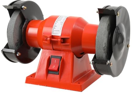 CDZHLTG Mini Doppelschleifer Doppelschleifmaschine 150 W Durchmesser 125 mm Tischschleifmaschine Doppelschleifbock 2800rpm, Rot