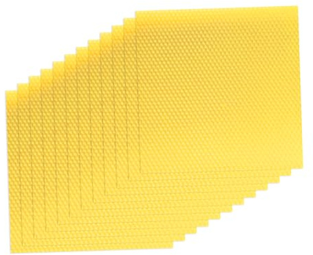 20 Stück Bienenwachs Kerzen, 20 x 20cm Bienenwachsplatten,Kerzens Wachs,Bienenwachsplatten für Kerzen, DIY Kerzens Machen, Reines Bienenwachs für Handgemachte