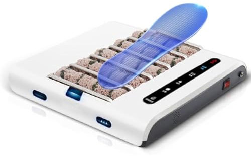Vituord Elektrische Sohlenreinigungsmaschine, Wasserloser Schuhsohlenreiniger-Polierer, Mit Automatischem Sensor 260 U/min, 1000 Pa Saugleistung, Wiederaufladbar