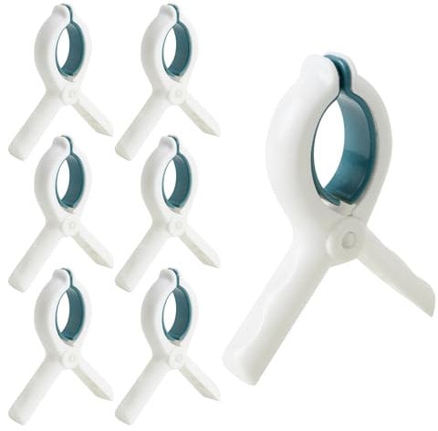 6-teiliges Set Strandstuhl Handtuch Clips, große Strandtuch Clips, Strand Clip Badetuch Clips, Winddichte Strandtuch Clips, Wäsche Bettwäsche Wäscheklammern