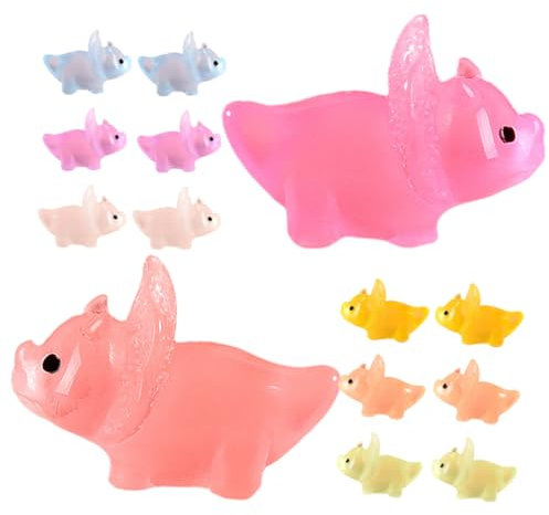 JOINPAYA 16 Pièces Micro Dinosaure Paysager Mini Ornement Animal Dinosaure Miniature Mini-Dinosaure Décoration d'animaux Miniatures Statue d'animaux Décor De Jardin Miniature Résine