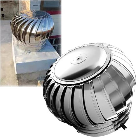 400mm Stainless Steel Turbine Ventilator for Houses Factory Attic and Farm Rust Free Chimney Cap with Galvanized Bracket All Purpose Chimney Cowl with Wind Vents