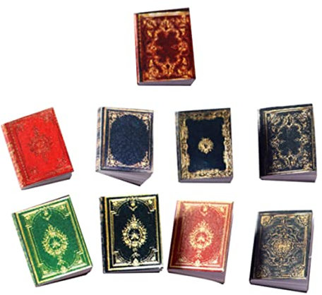 Libri Accessori per la casa delle bambole Miniature Vintage Libri modello Mini Libri Decorazione 9pcs, giocattoli.