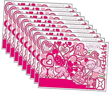 Angoily Lot de 10 Autocollants Muraux en Verre Autocollants Muraux Romantiques pour à Coucher