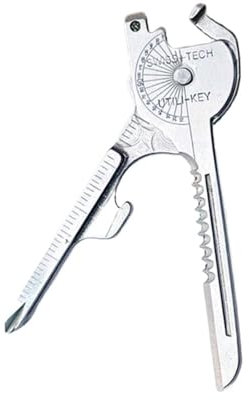 8-in-1 Outdoor Survival Keychain Multi-Tool with Folding Screwdriver & Bottle Opener; Compact Utility Pliers