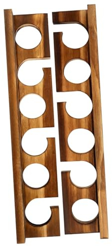blloocod Porta Canna da Pesca in Legno Organizzatore Parete Soffitto Portatile per Cabina Base 42.5x8cm