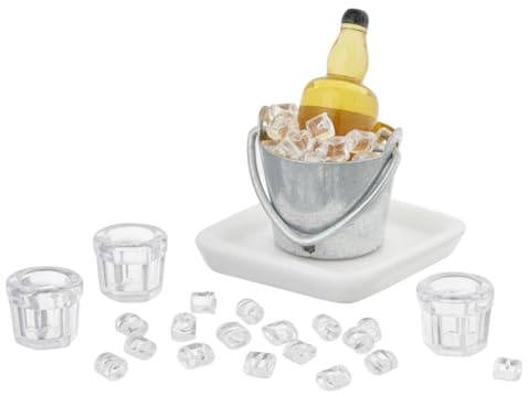 Miniatur Getränke-Set für Wichtel/Geldgeschenke, 6-teilig, ca. 3 cm