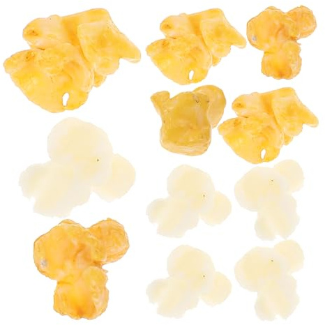 AKOOSY PVC Popcorn Charms Popcorn Dekoration DIY Schlüsselanhänger Halskette Zubehör für Handyhüllen Basteln Leichte Popcorn tüten Dekorationsstücke