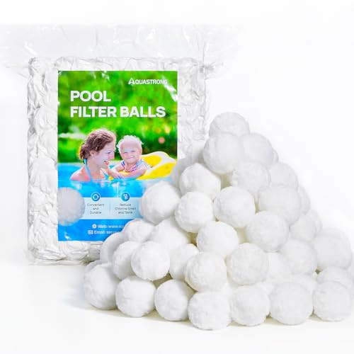 AQUASTRONG Poolfilterbälle für Sandfilter, 2,1 kg wiederverwendbare Poolsandfilterbälle (ersetzt 68.0 kg Poolfiltersand)