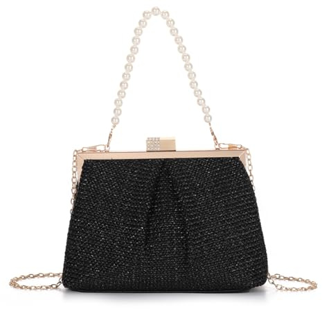 Syrads Sacs à BandoulièRe en Paille pour Femmes Porte Monnaie Tendance Sac à MainPochette La Plage D'éTé
