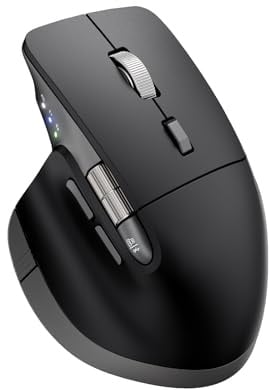 INFINMIND L551 Pro+ Wireless Mouse, Bluetooth Programmable Mouse. | Multi-Device Silent Design with Thumb Wheel, Smart fly Scrolling, Ergonomic Rechargeable Mouse for Computer, Laptop, Tablet.