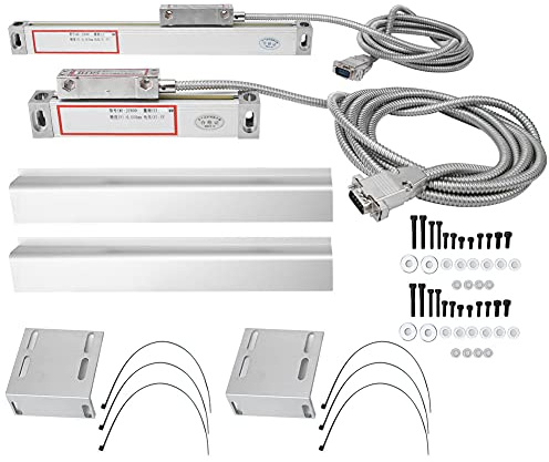 Cloimei 2AE 3AE Righello per griglia in lega di alluminio con scala lineare Strumento di misurazione ad alta precisione per JCS900 2AE 3AE Tornio con display digitale da 300 mm a 4 (Corsa 300mm e