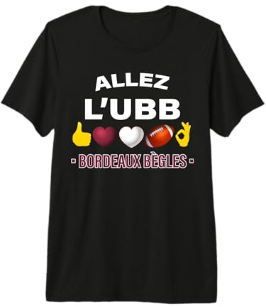 Rugby Cadeau Supporter Bordeaux UBB T-Shirt Haut de Gamme