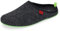 Andres Machado - Dynamic - Unisex-Hausschuh aus Naturwolle und Feinfilz mit anatomischer Sohle - Made in Spain -.EU 37 bis 47, Schwarz/Grün, 47 EU