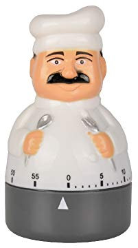 Jayron Count Down Timer - Mechanical 60 Minute Countdown Timer, Chef Shaped Alarm Clock, Suitable for Children and Elderly, Used for Baking and Cooking