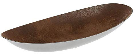 matches21 Ovale Pflanzschale Pflanzgefäß oval Blumenschale Kunststoff Schale Rostoptik 1 STK. 50x21 cm