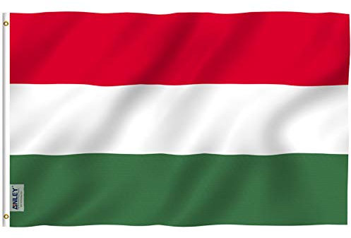 ANLEY Fly Breeze 3x5 Feet Hungary Flag - Vivid Color and UV Fade Resistant - Canvas Header and Double Stitched - Hungarian Flags Polyester with Brass Grommets 3 X 5 FT