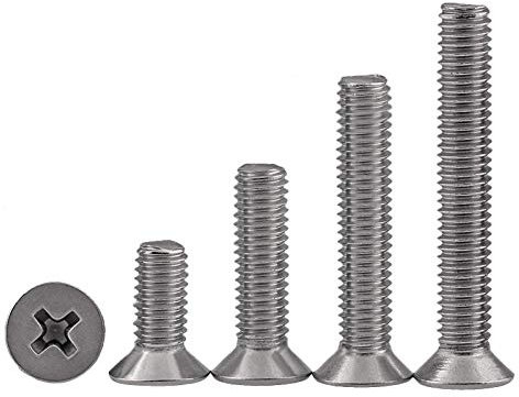 Senkkopf-Kreuzschraube aus Edelstahl 304, Flachkopf-Kreuzschraube, Senkkopfschraube, M10 * 40 mm (20 Stk.)
